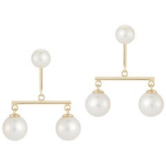 14kt Pearl Balance Mobile Earrings