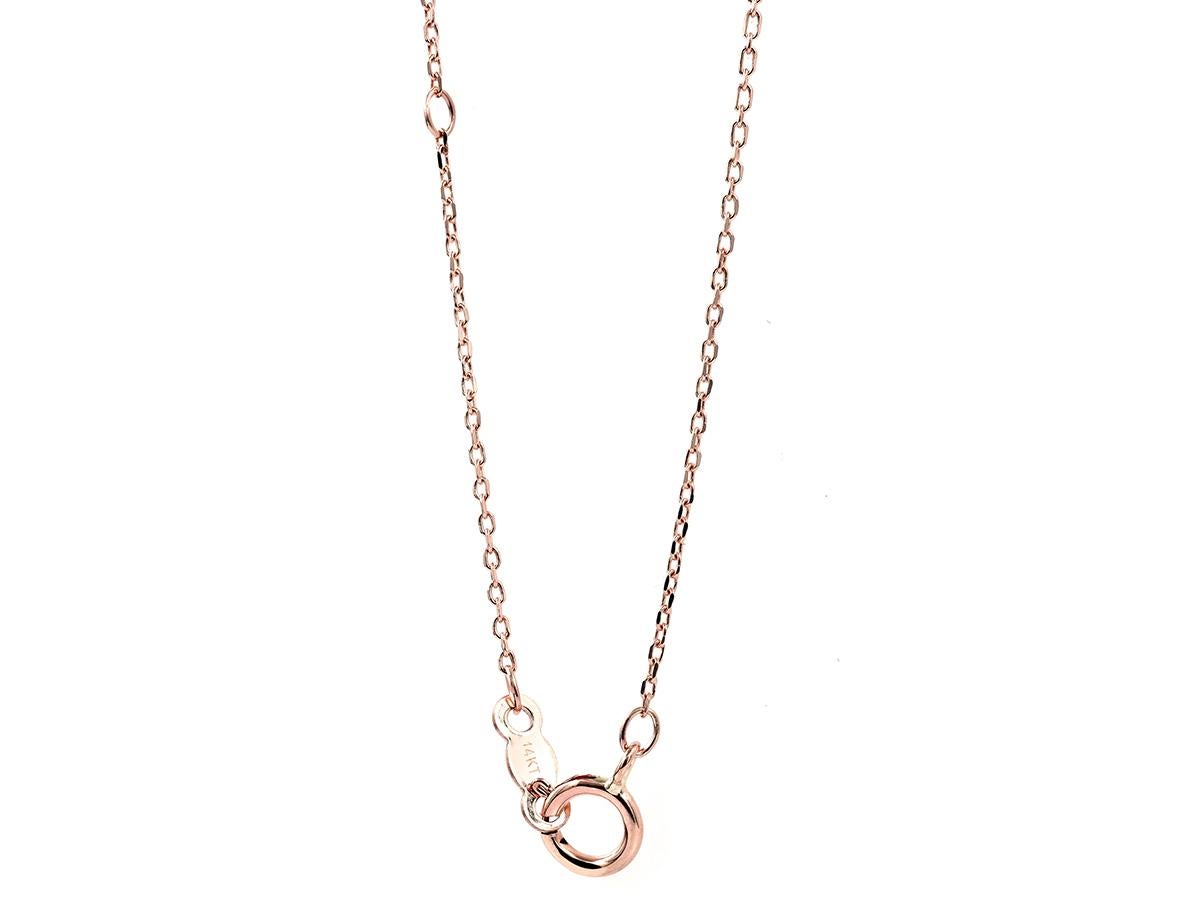 Collana con farfalle in oro rosa 14KT e pietre pavé