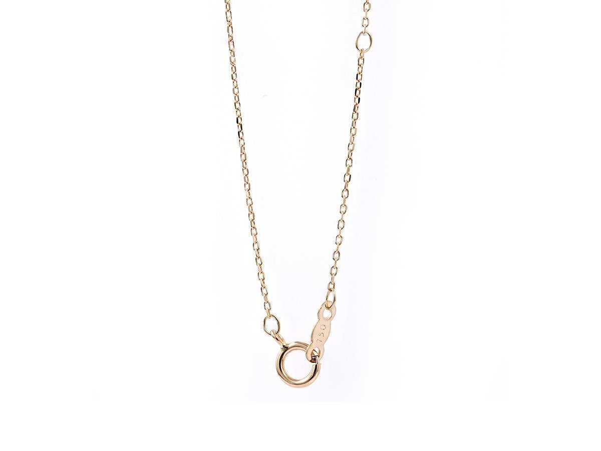 Collier à pendentif infini en or rose 14KT et diamants en vente 2