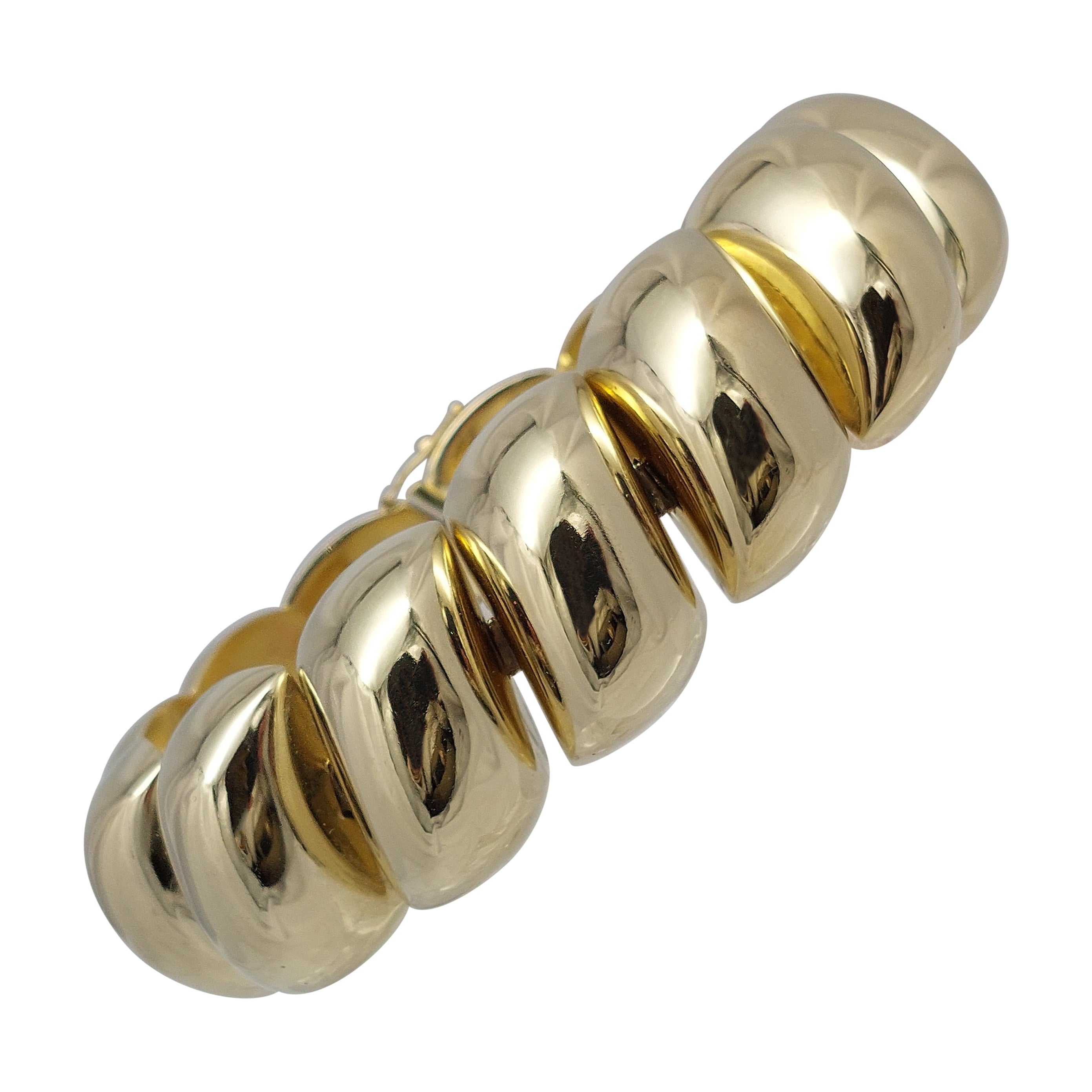 14KT "puffed" LG San Marco Italienisches Armband im Angebot