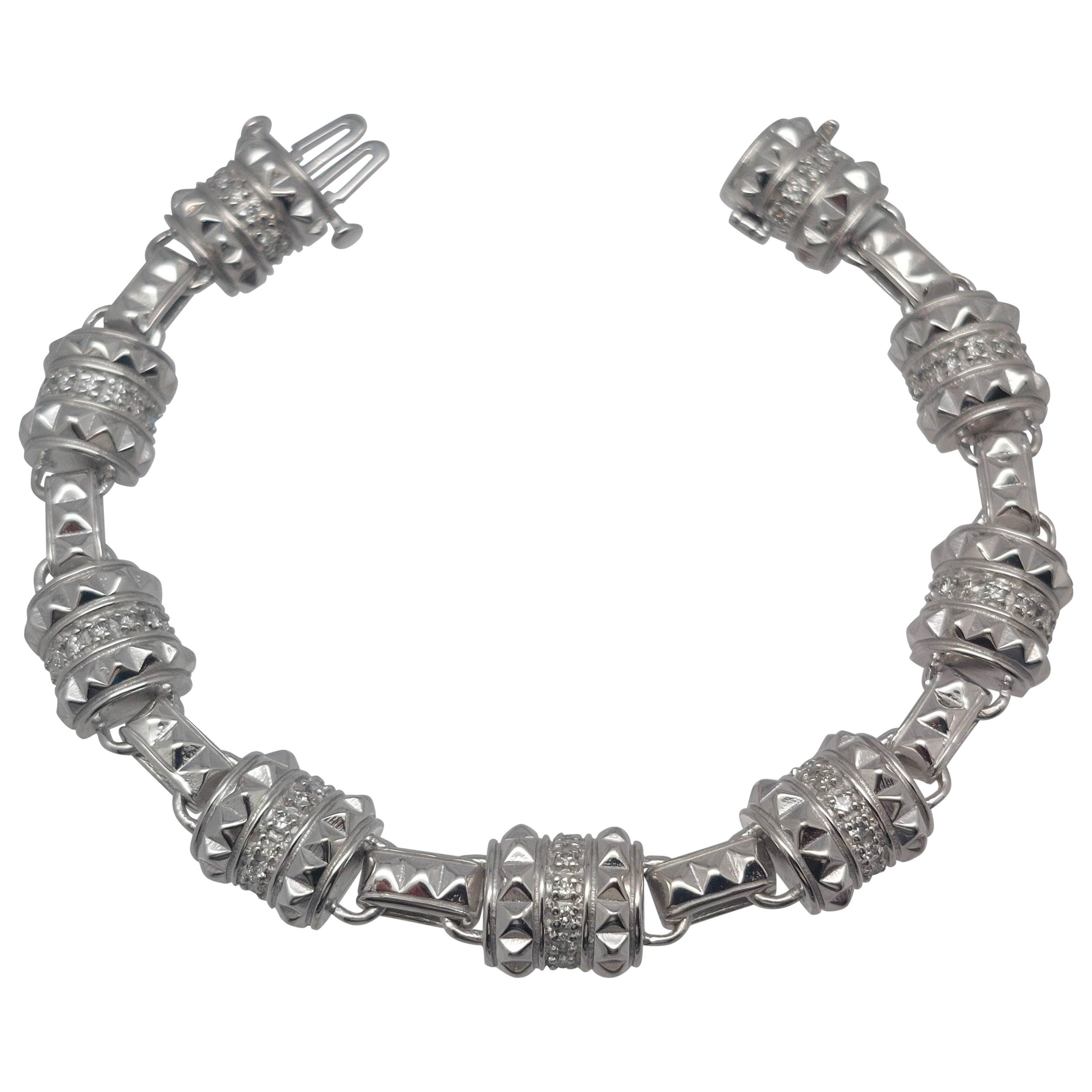Pulsera de Diamantes "Pirámide" 14KT en venta