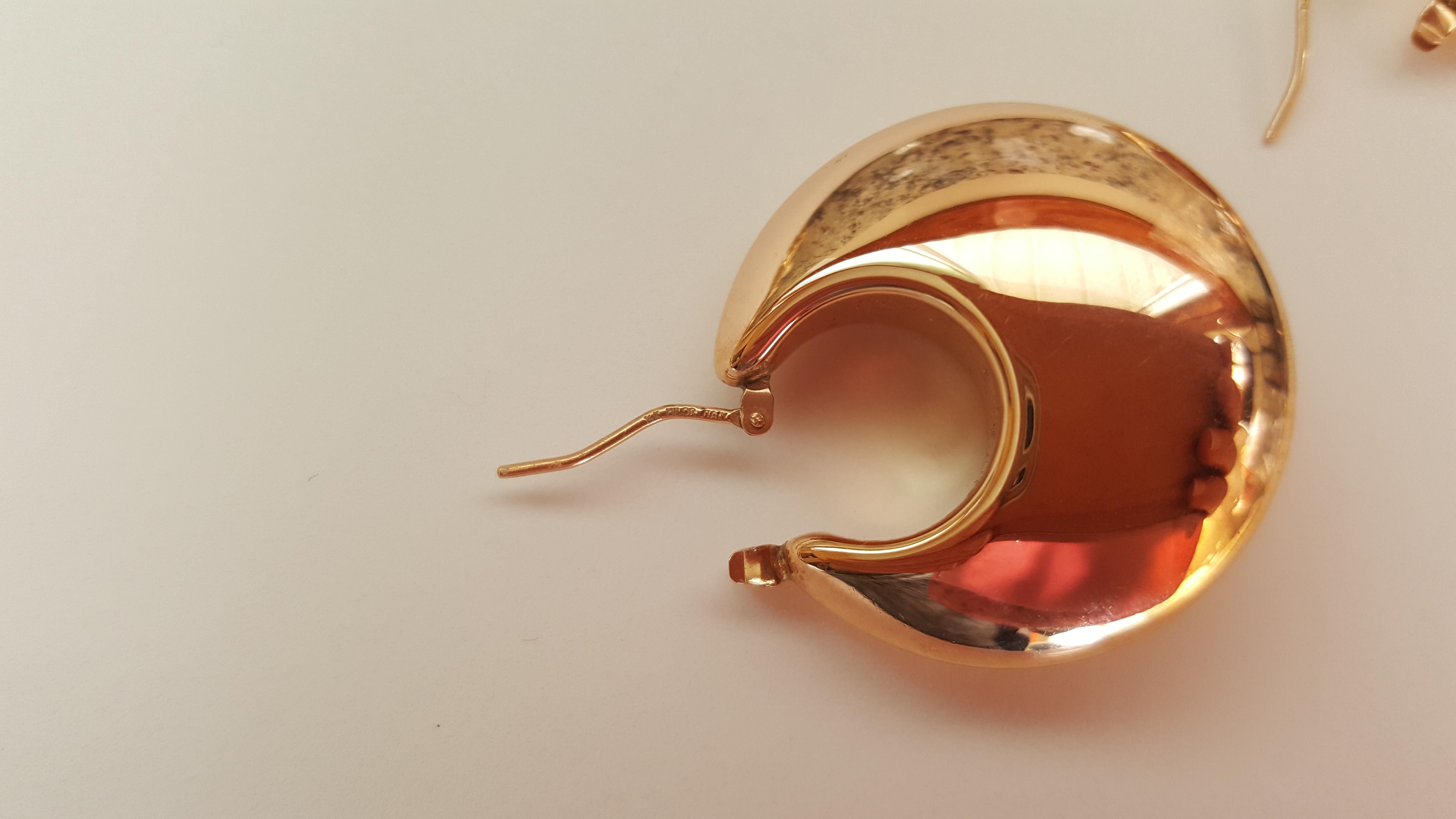 14 Karat Roségold-Ohrringe:: Designer Milor:: in Italien hergestellt (Moderne)