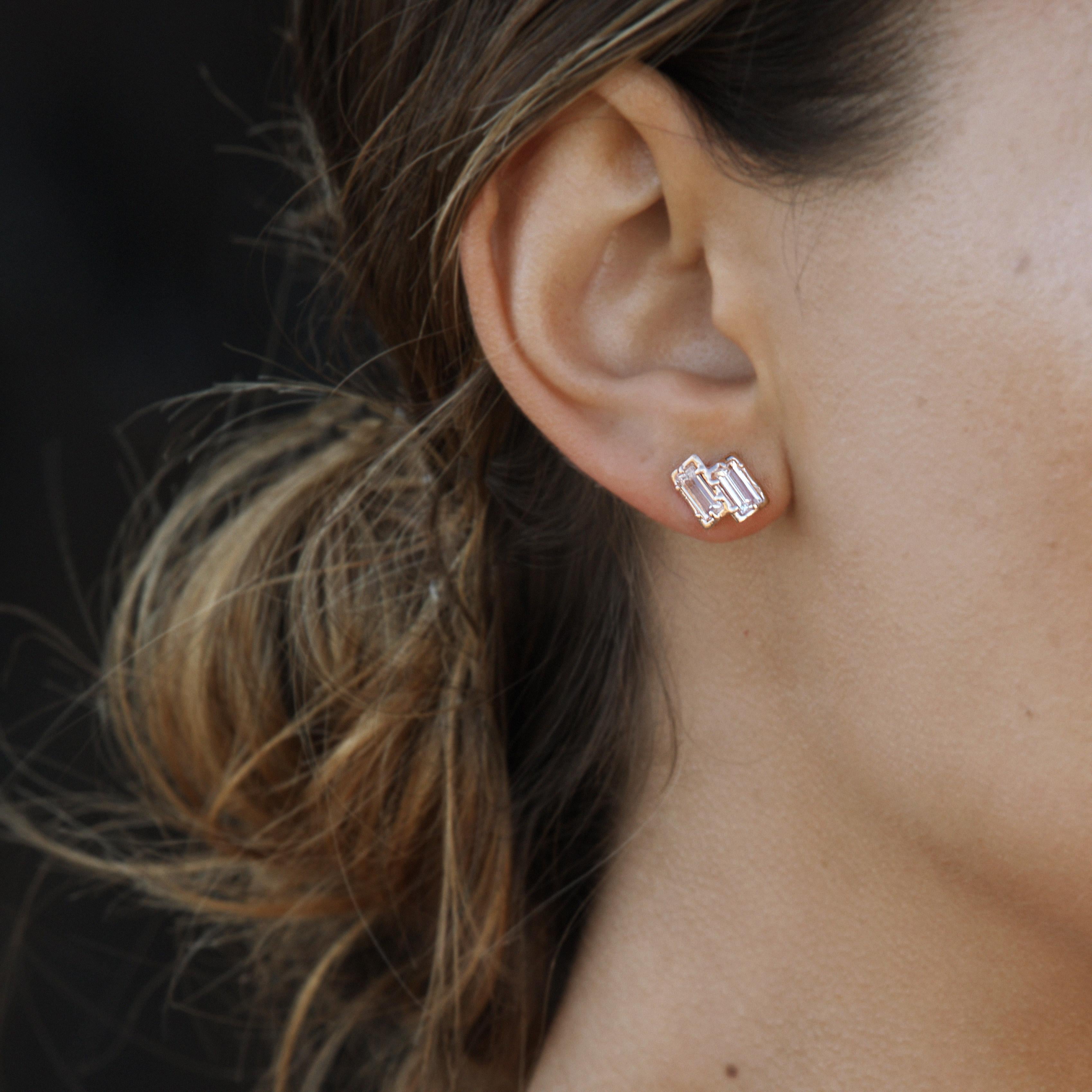 Antidote to the traditional stud earring, these 