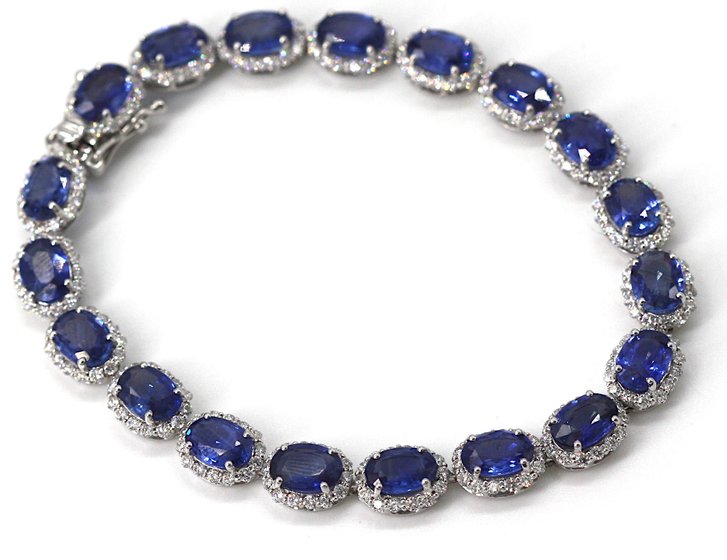 14Kt Sapphire and Diamond Bracelet 1