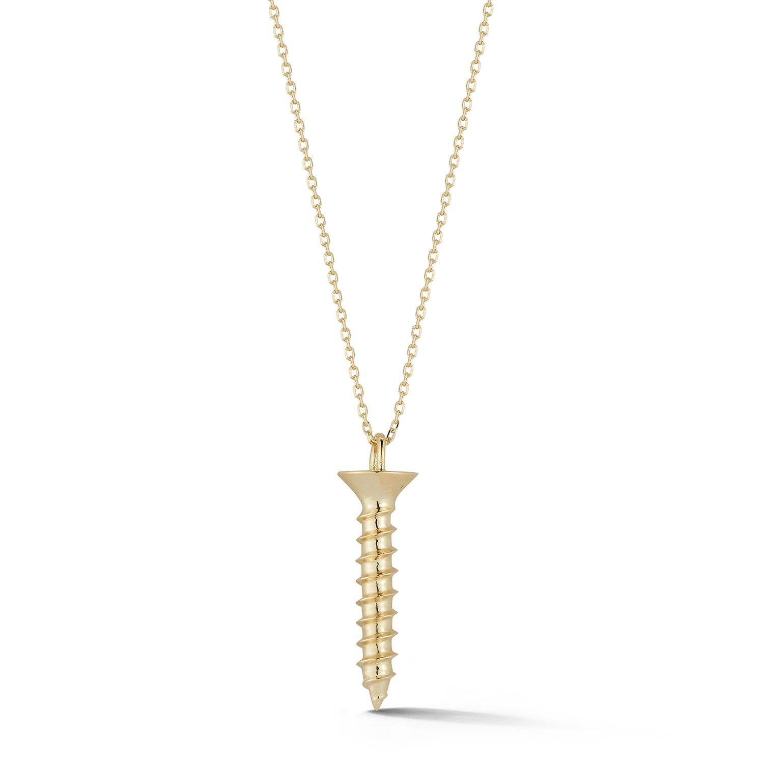 Modern 14kt Screw You Necklace For Sale
