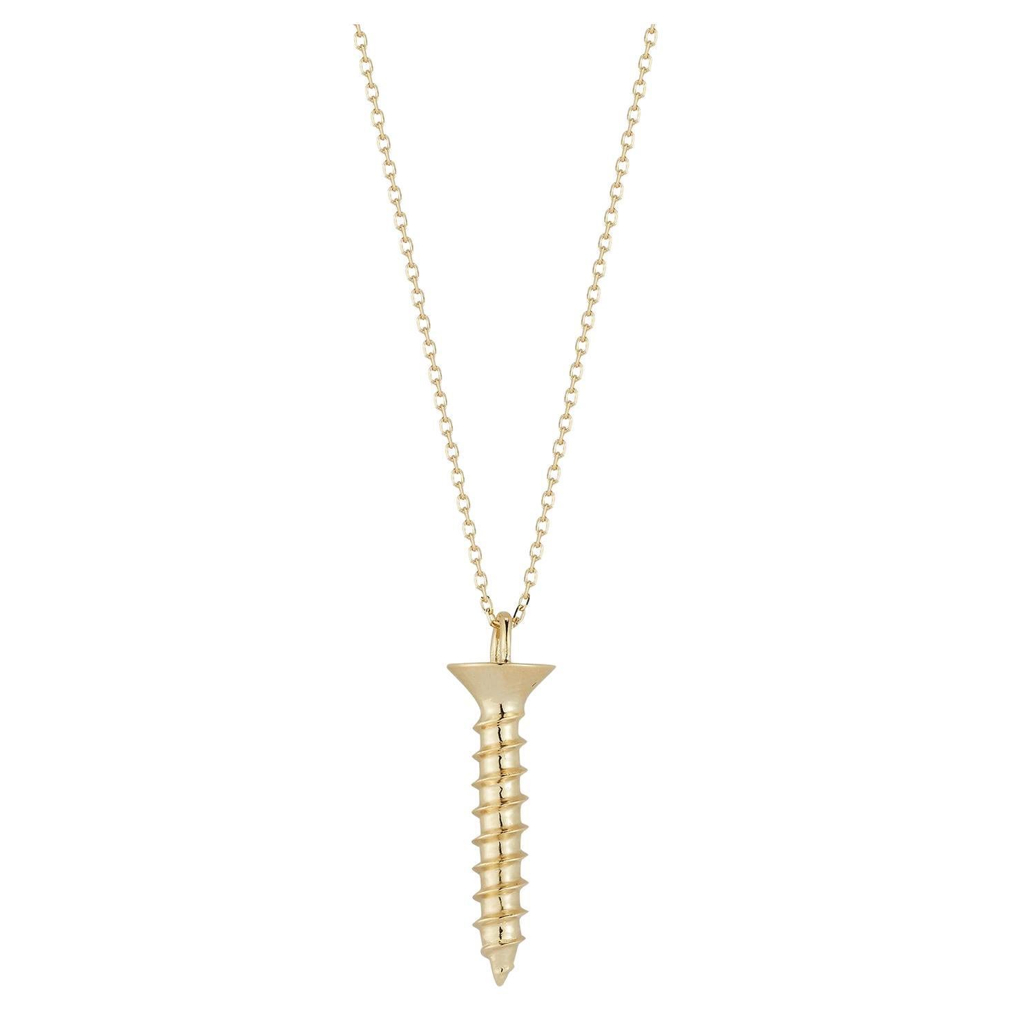 14kt Screw You Necklace For Sale
