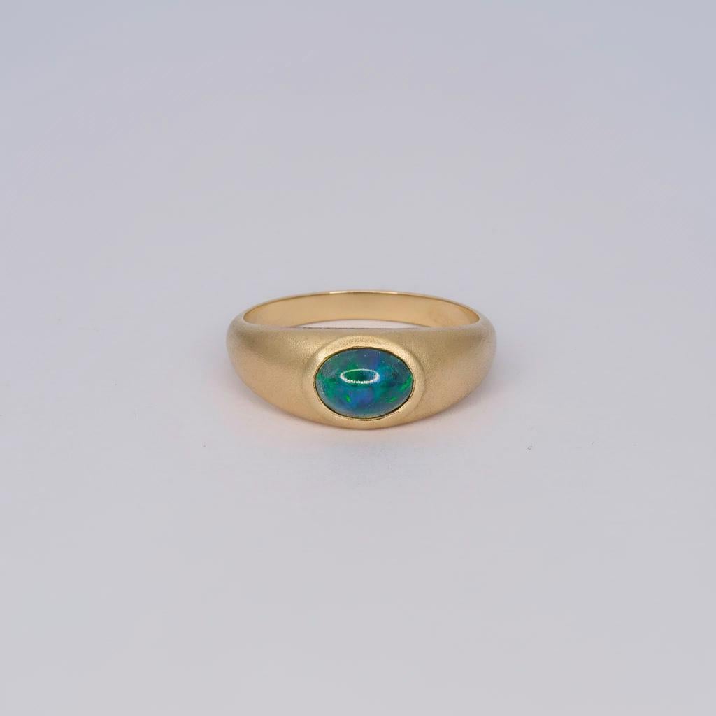 Im Angebot: Ring aus 14-karätigem massivem Gold mit Opal-Cabochon. () 6