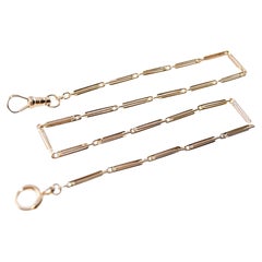 14Kt Solid Yellow Gold Art Deco Bracelet Chain 1920's / 30's