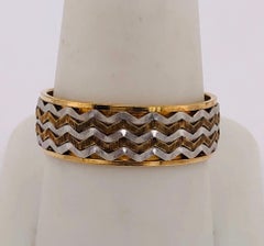 14 Karat Two-Tone Band Ring or Wedding Band
