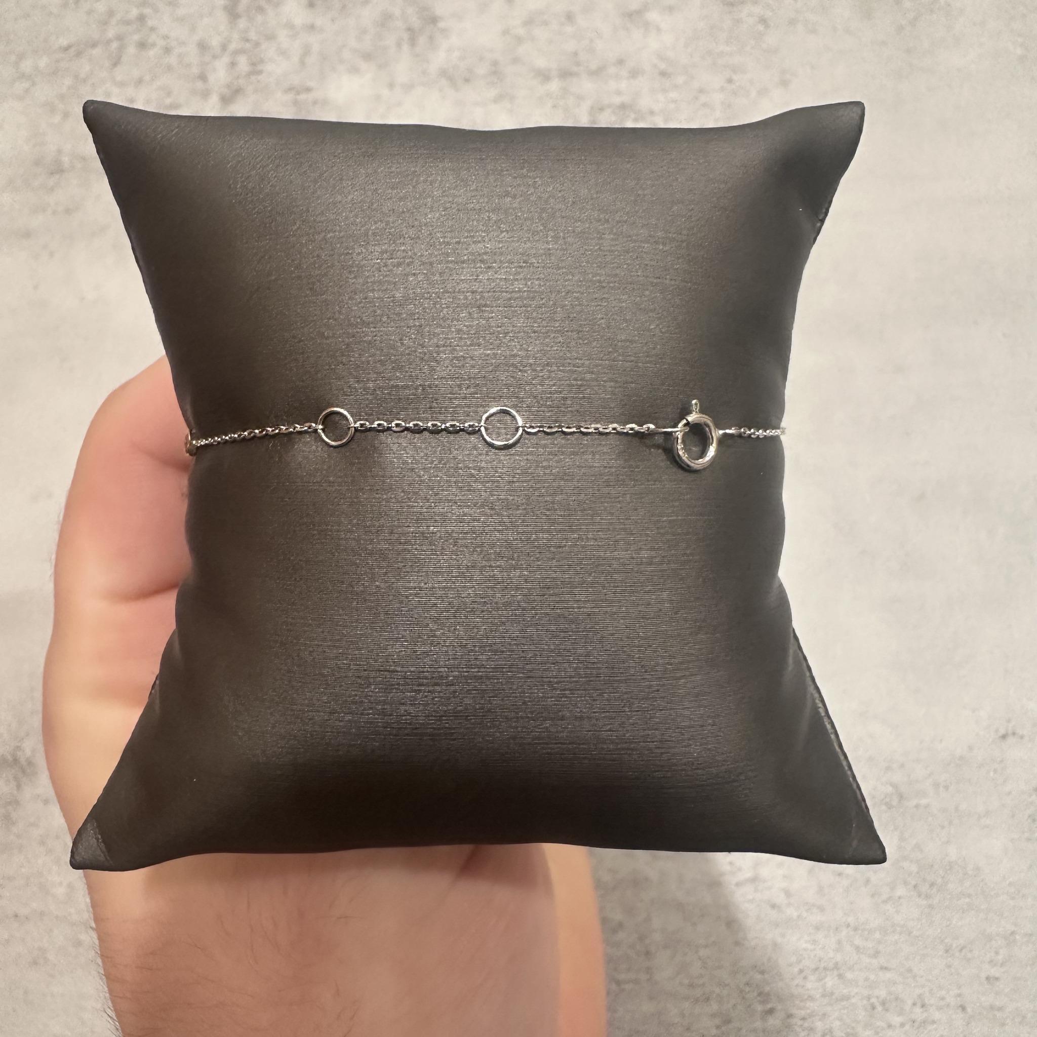 14kt zweifarbiges Gold-Diamant-Station-Armband - 0,11ctw GH SI Diamanten, verstellbar (Rundschliff)