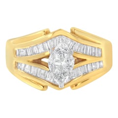 14KT Two-Toned Gold Diamond Cocktail Ring (1 cttw, H-I Color, SI1-SI2 Clarity)