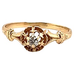 14kt Victorian .15 Carat Old Mine Cut Diamond Ring