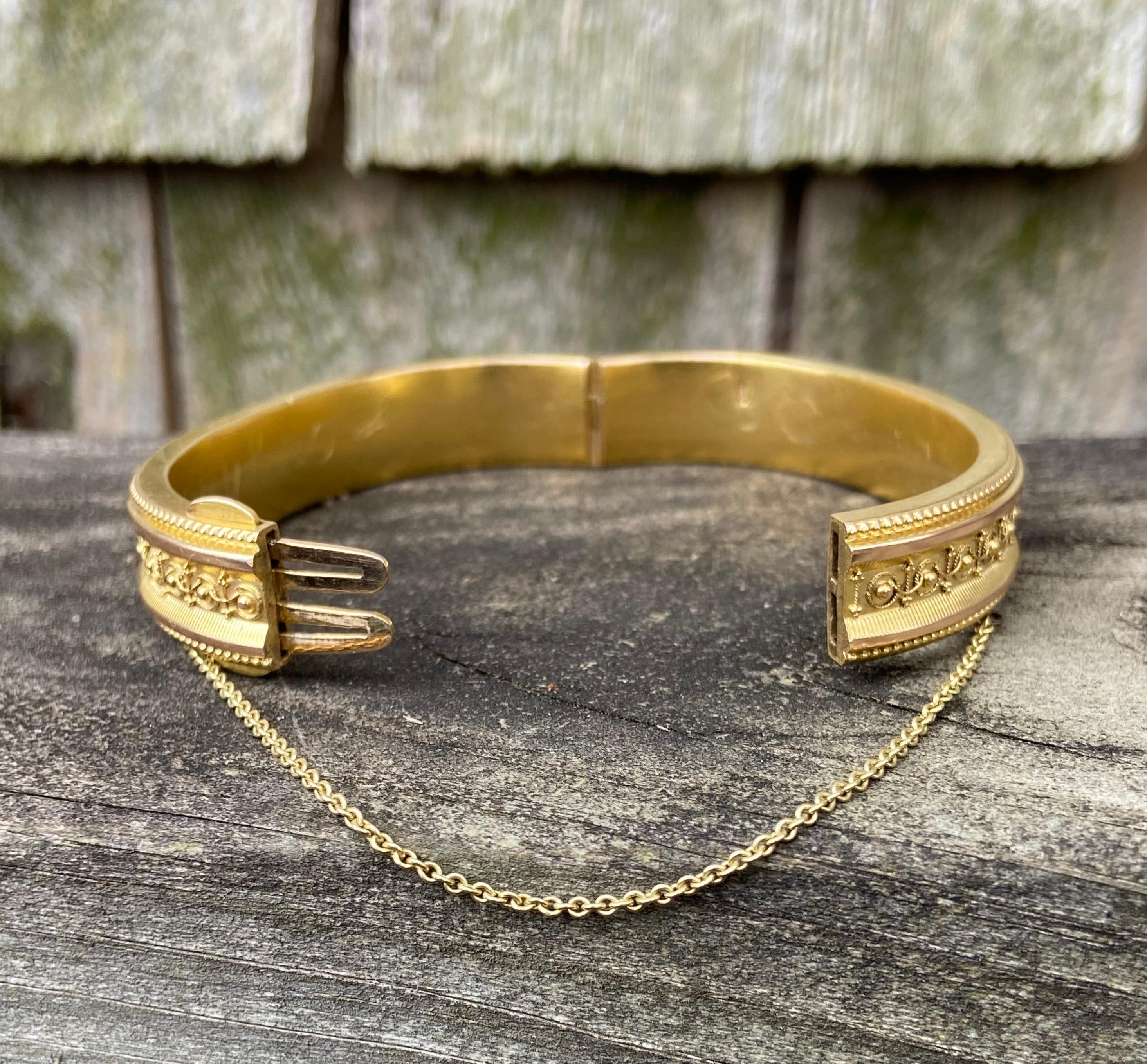 14kt Victorian Gold Bangle Bracelet 1