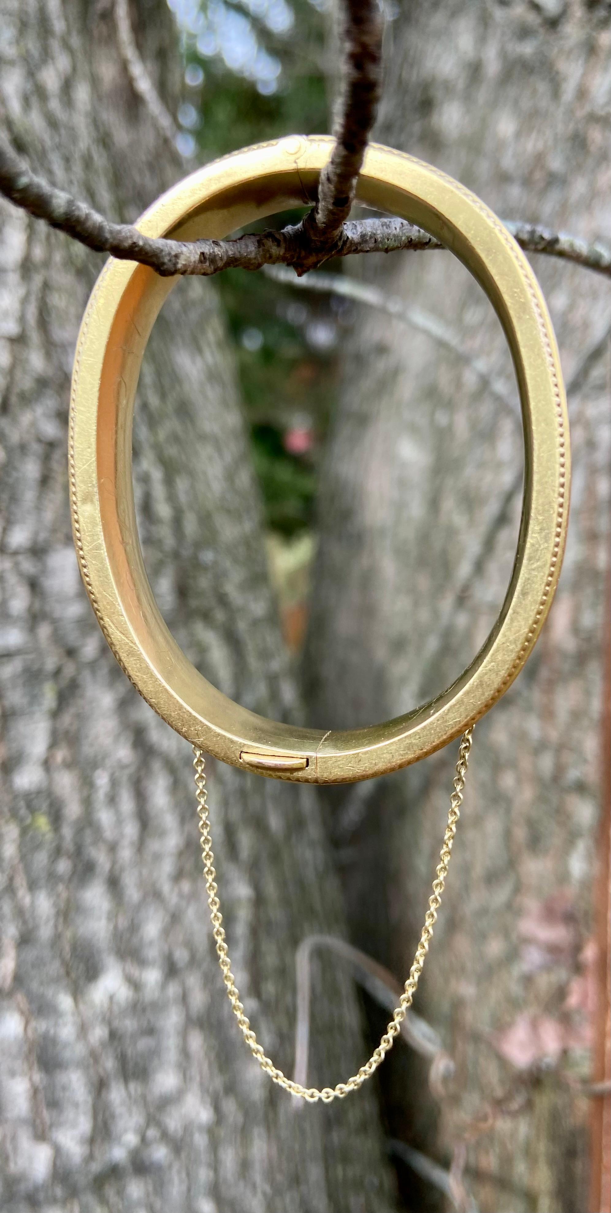 14kt Victorian Gold Bangle Bracelet 2