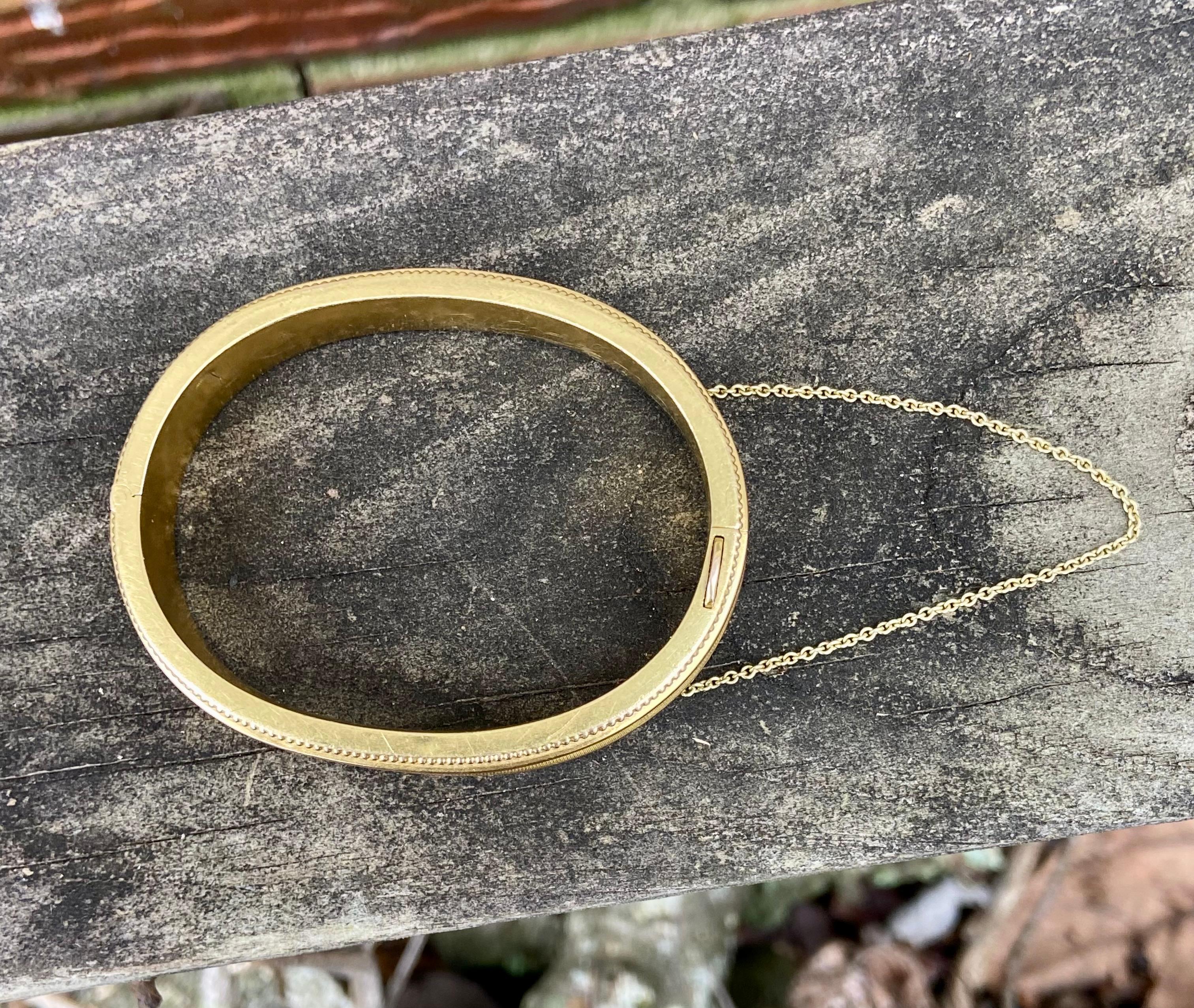 14kt Victorian Gold Bangle Bracelet 3