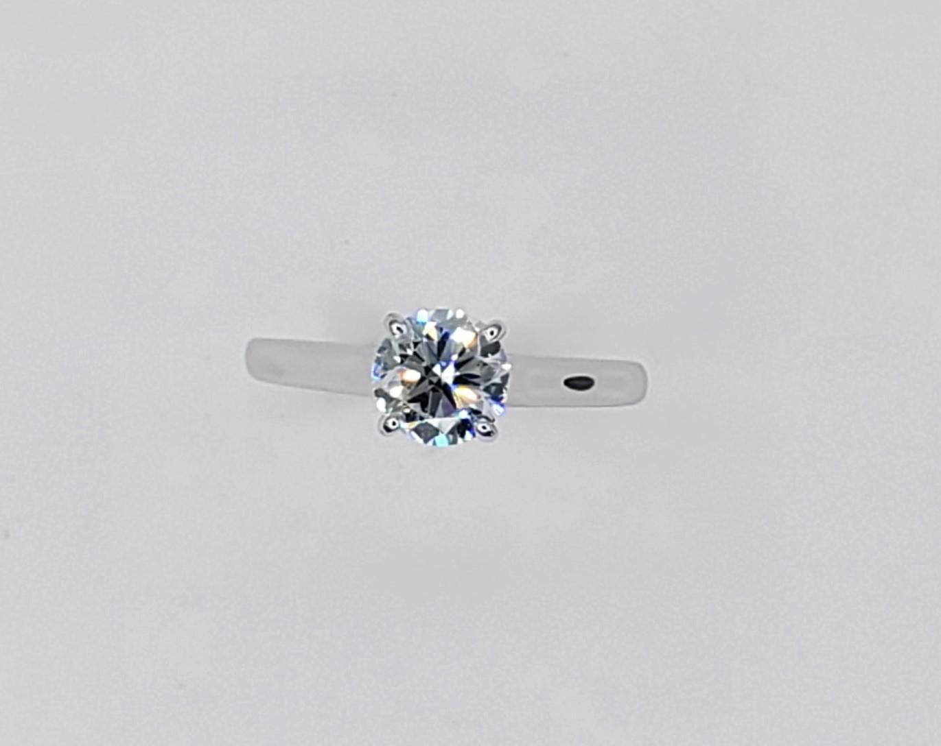 14kt Weißgold 1,03ct Runde Brillant Diamant Hochzeit Set, GIA zertifiziert, F VS2 (Rundschliff) im Angebot