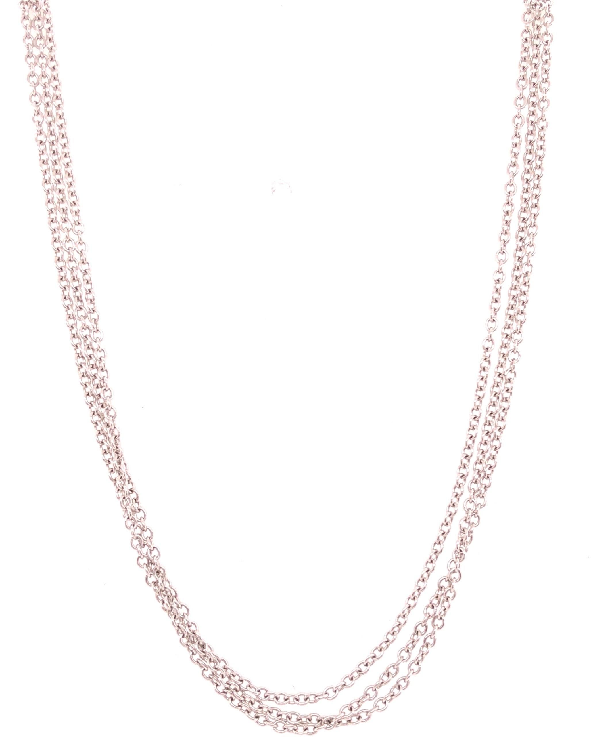 14 karat white gold necklace