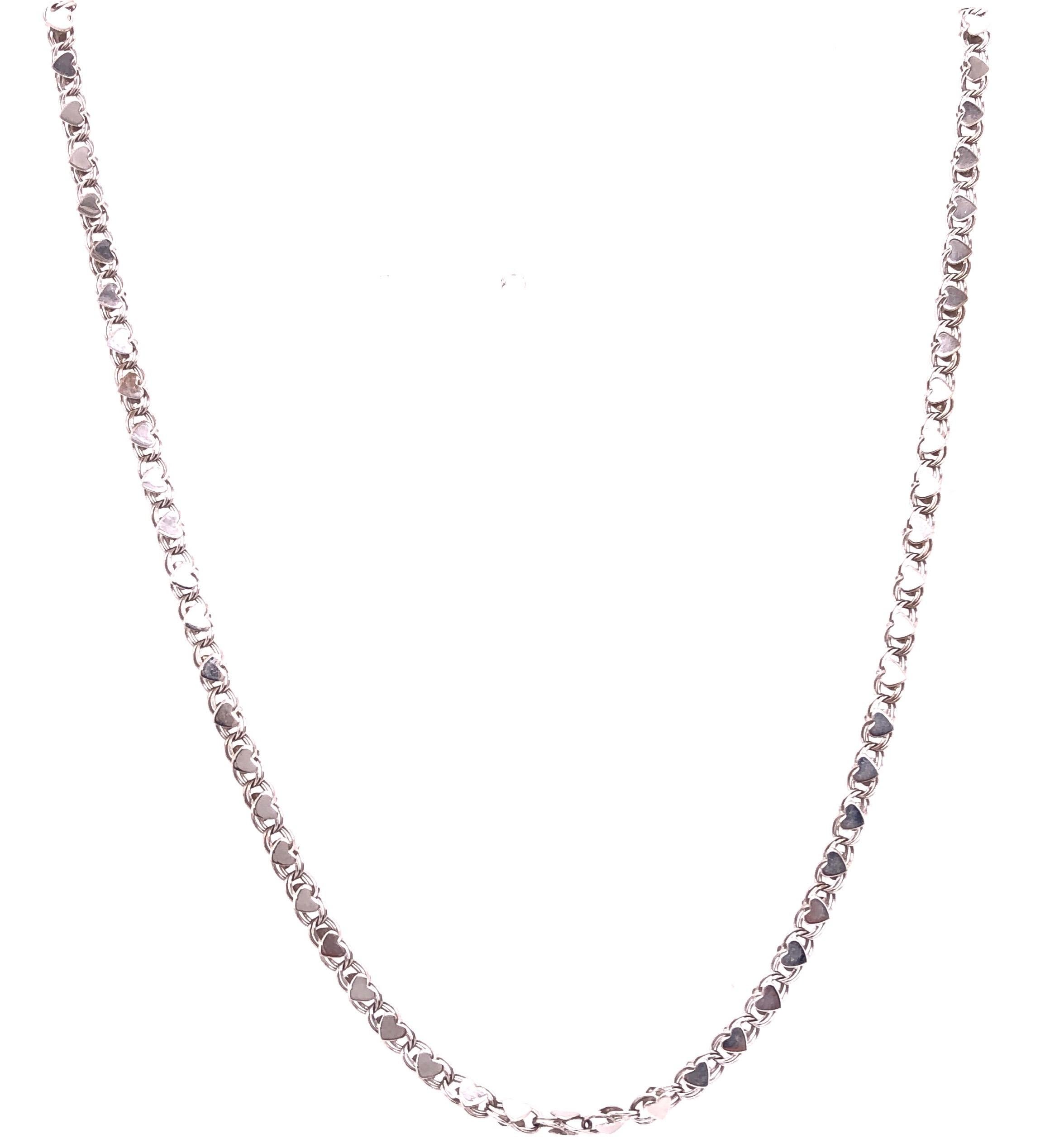 14Kt White Gold 16 inch Fancy Link Necklace 
5.92 grams total weight