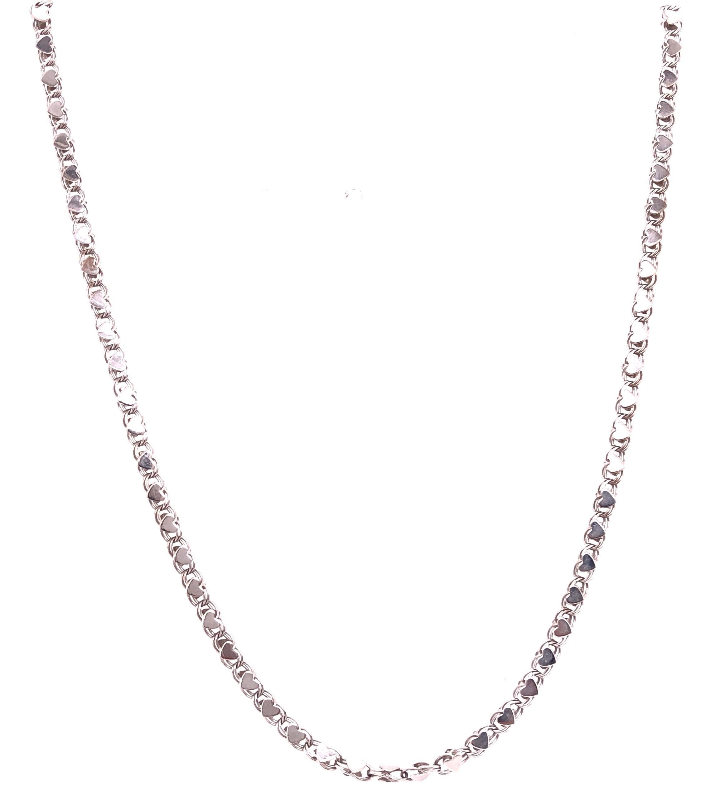 Collana A Link in oro bianco 14Kt da 16 pollici 
5,92 grammi di peso totale