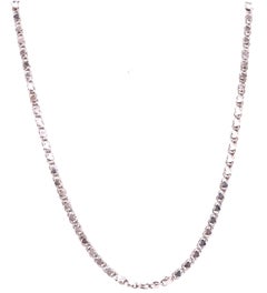 14 Karat White Gold Fancy Link Necklace