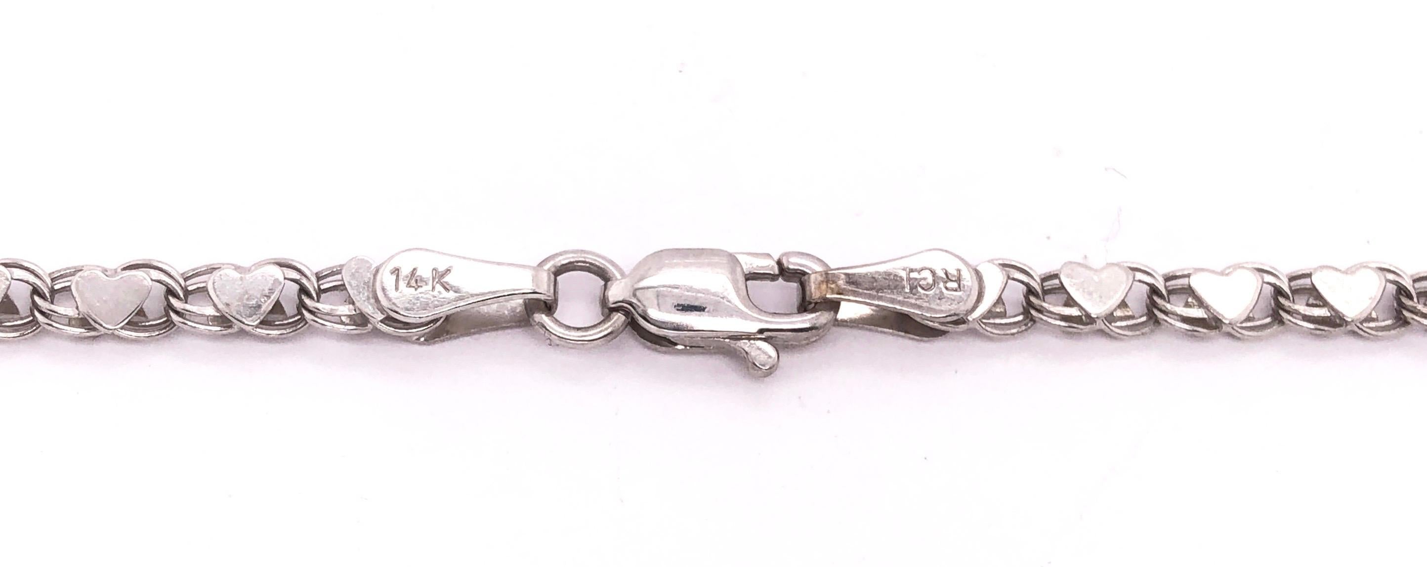 Collana A Link in oro bianco 14 carati in vendita 2
