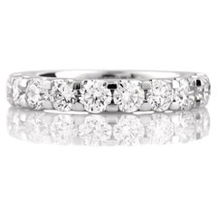 14KT White Gold 2.0 Cts Round Natural Diamond Round Diamond Half-Eternity Ring