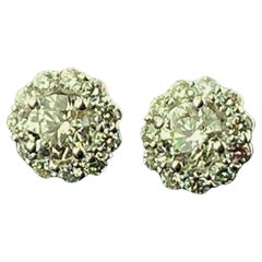 14KT White Gold 2.17 Carat Total Weight Studs