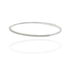 14KT White Gold .50ct Diamond Flex Bangle