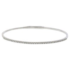 14KT White Gold .50ct Diamond Flex Bangle