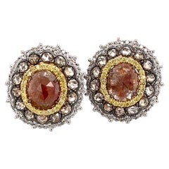 14Kt White Gold 5.50ct Diamond Earrings