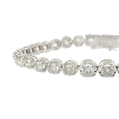14KT White Gold 7.00ct-tw Graduated Diamond Tennis Bracelet