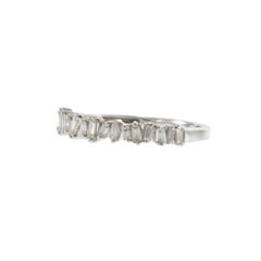 14KT White Gold Baguette Diamond Band Ring 0.50CT