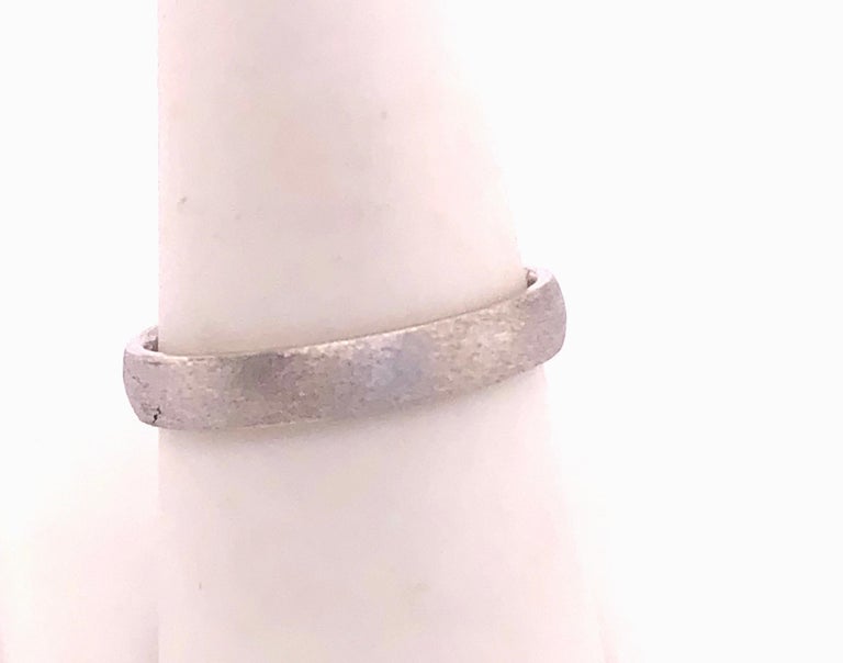 1stdibs White Gold 14 Karat Wedding Band Ring