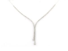 Collana a Y "Riviera Lariat" in oro bianco 14KT con diamanti da 3,08 carati