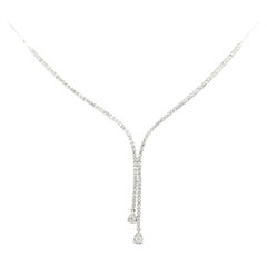 Collana a Y "Riviera Lariat" in oro bianco 14KT con diamanti da 3,08 carati
