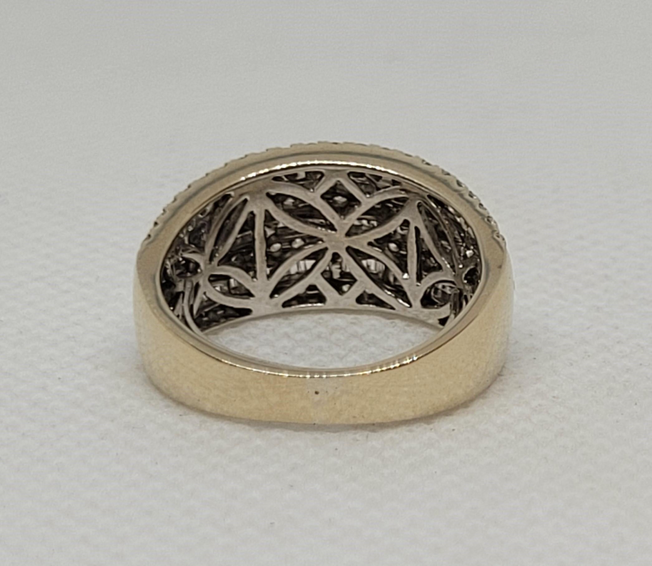 Baguette Cut 14kt White Gold Diamond Band, 3.54cttw, Baguette Round Brilliant, Size 4, 10.4mm For Sale