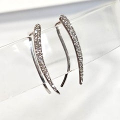 14kt White Gold Diamond Ear Climber Earrings – Stuller, USA