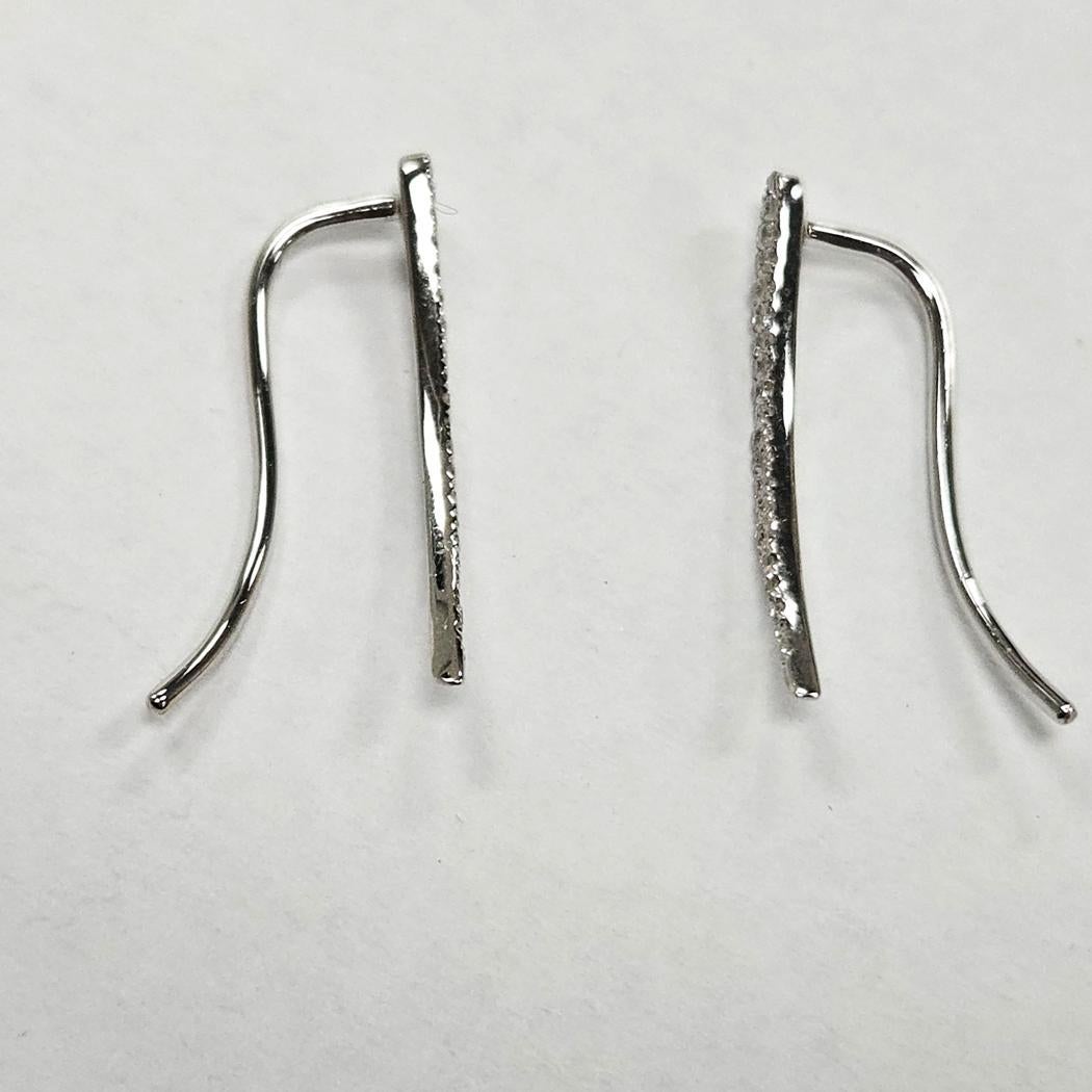 Donna Orecchini con diamanti in oro bianco 14kt - Stuller, USA in vendita