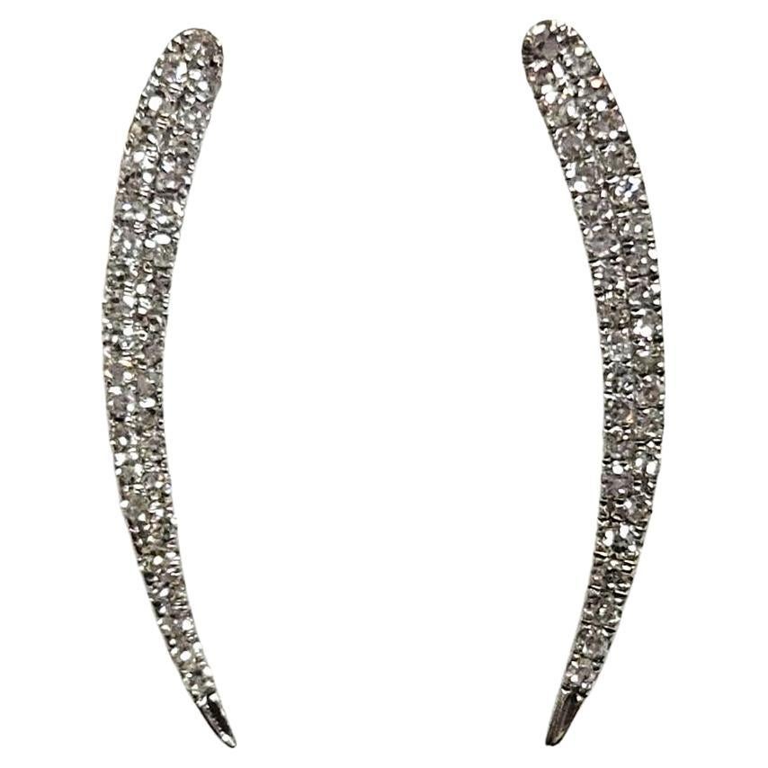 Orecchini con diamanti in oro bianco 14kt - Stuller, USA in vendita