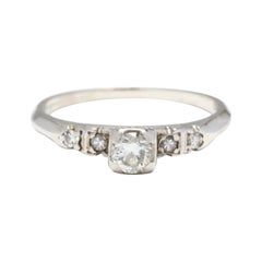 14kt White Gold Diamond Engagement Ring