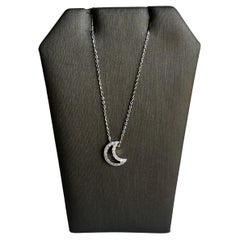 Collana New Moon in oro bianco 14kt - Diamanti GH SI2-I1 da 0,15ctw, &New