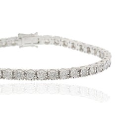 14KT White Gold Diamond Tennis Bracelet - 3.05 CT