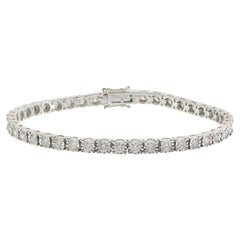 14KT White Gold Diamond Tennis Bracelet - 3.05 CT