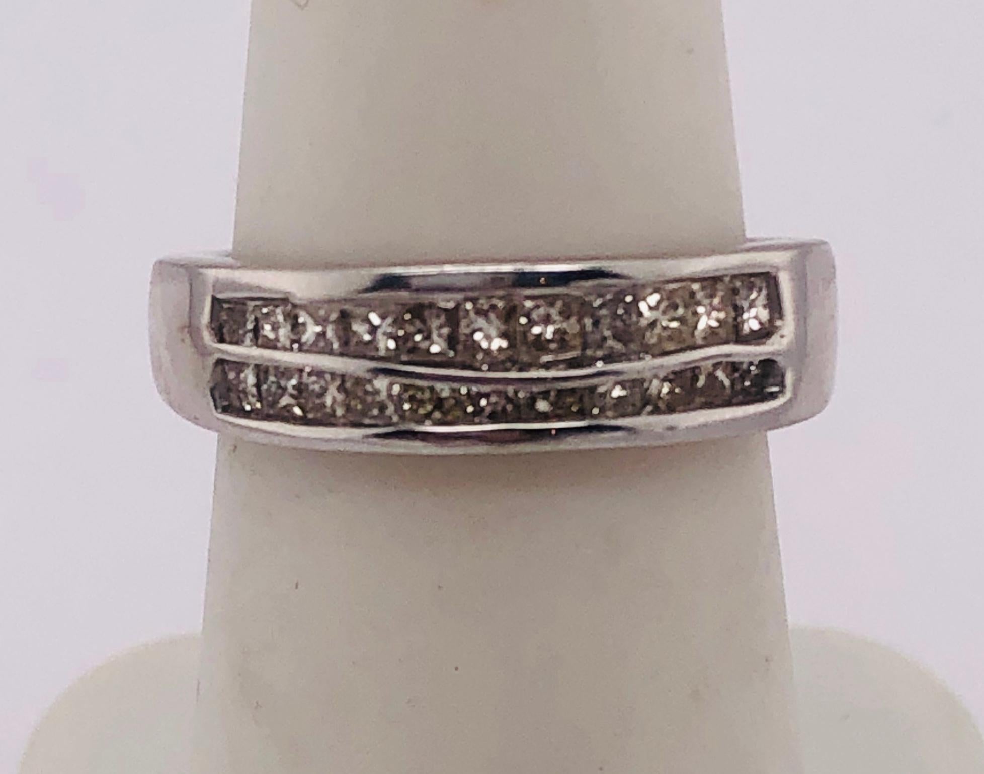 two tone anniversary rings with diamonds