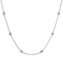 14KT White Gold Diamonds by the Yard Necklace – 18 Inches, 0.50CTW