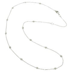 14KT White Gold Diamonds by the Yard Necklace – 18 Inches, 0.50CTW