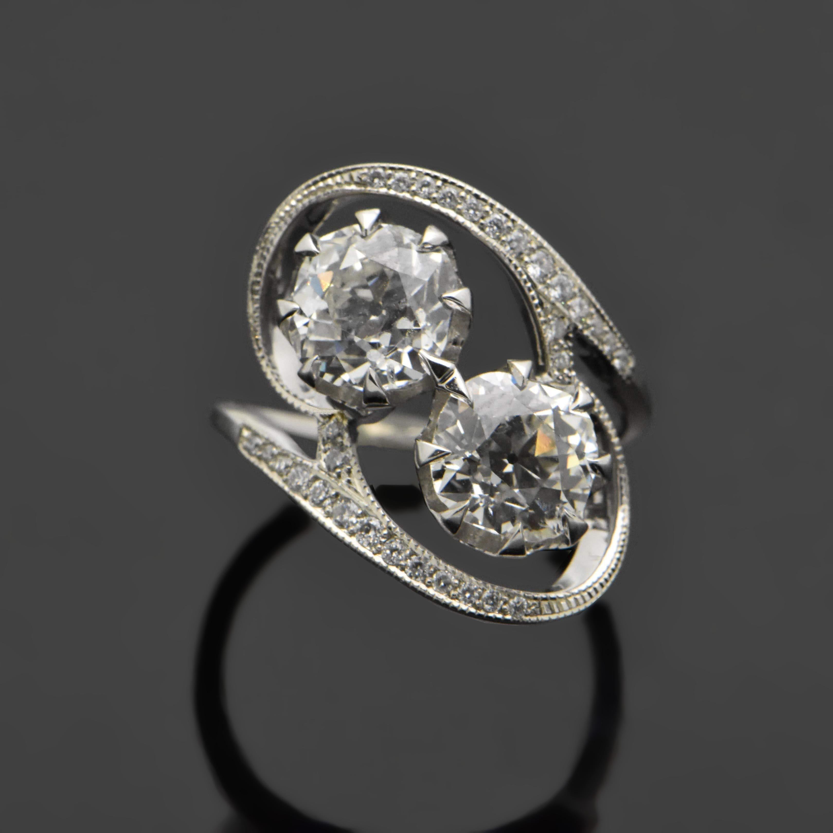 14kt White Gold Diamonds Ring For Sale