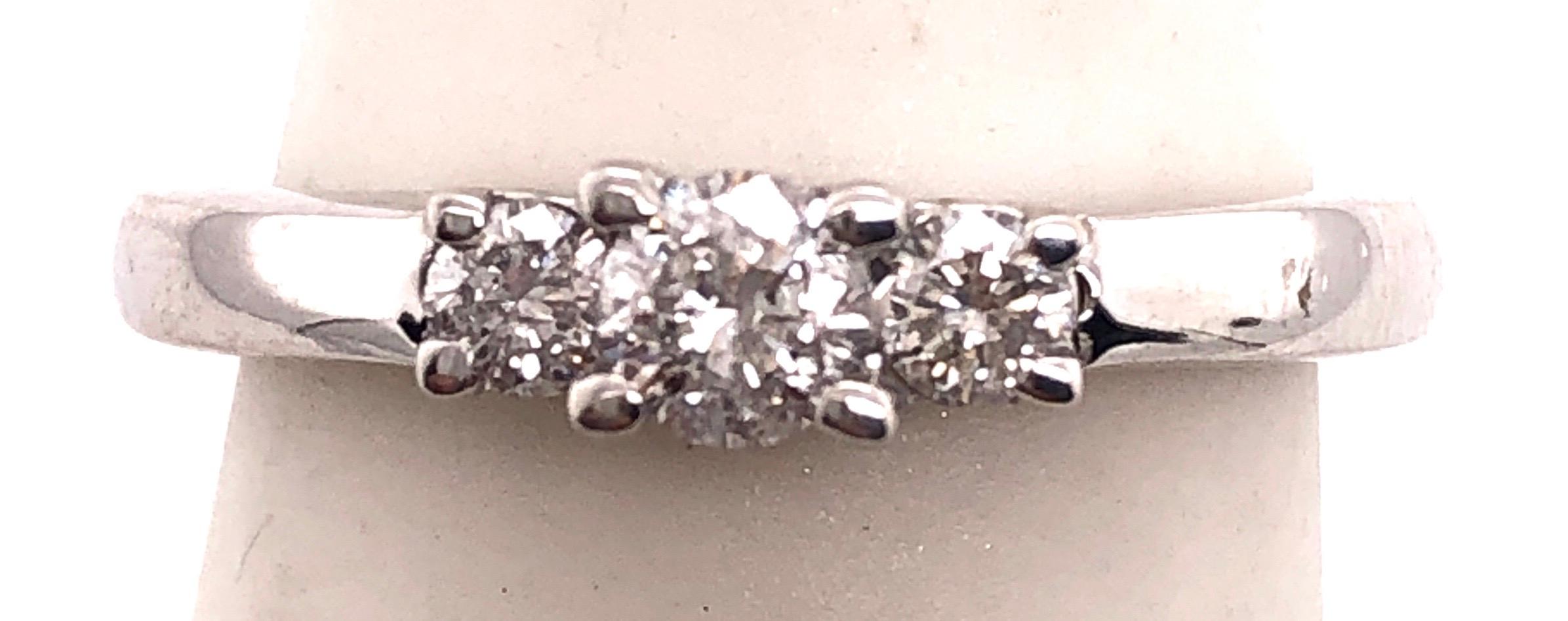 14 Karat White Gold Engagement Ring / Band 0.50 Total Diamond Weight In Good Condition For Sale In Stamford, CT