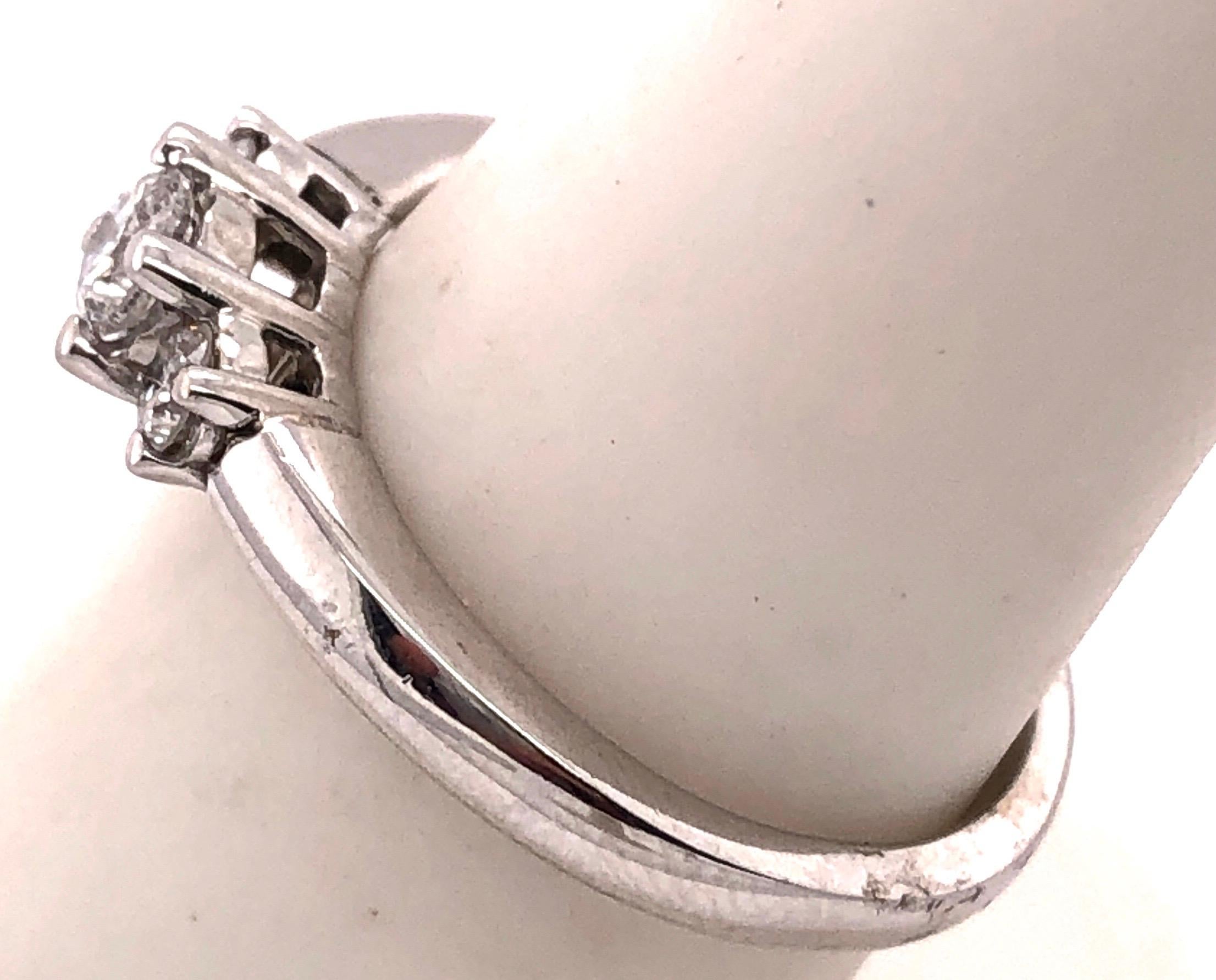 14 Karat White Gold Engagement Ring / Band 0.50 Total Diamond Weight For Sale 2