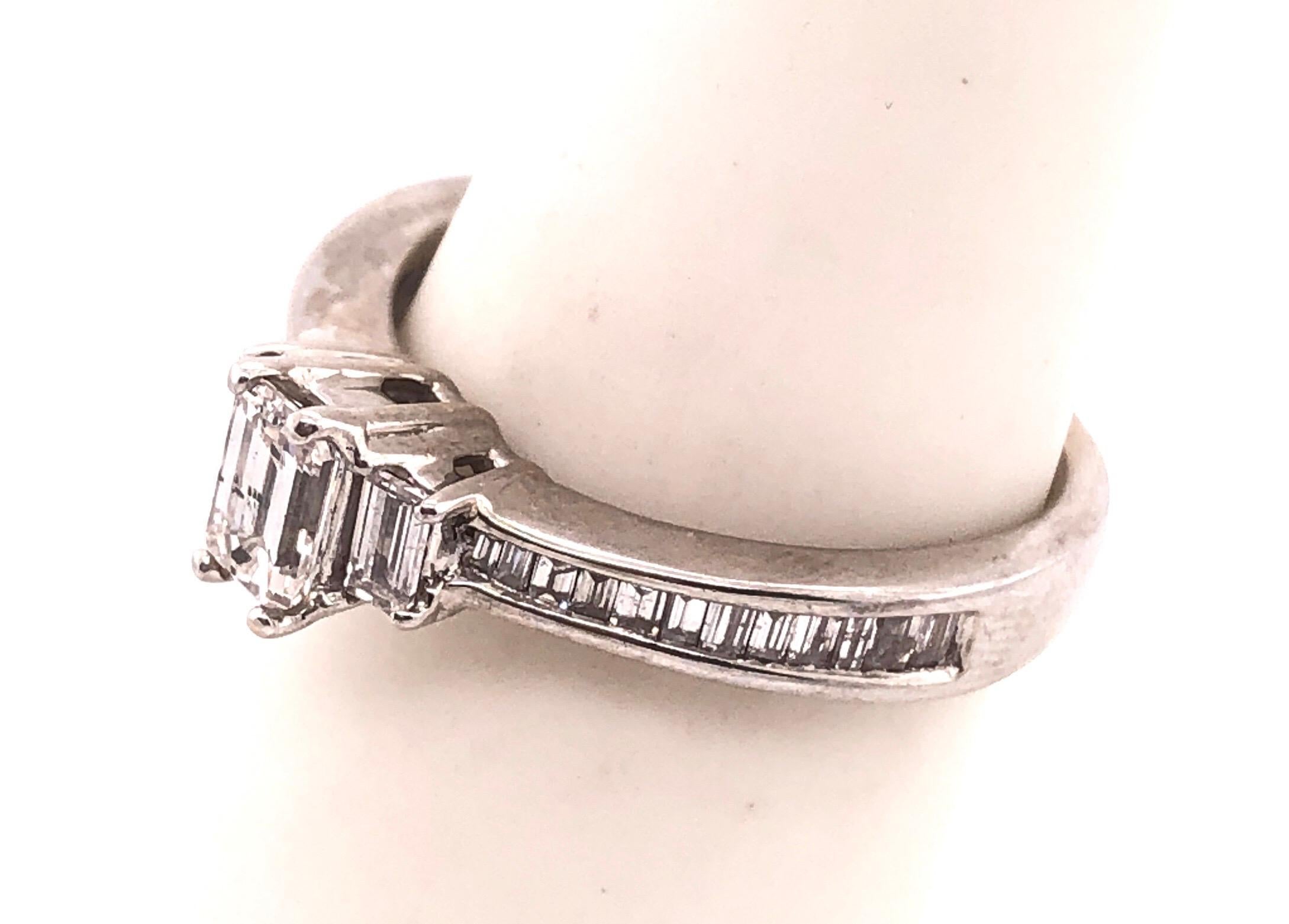 14Kt White Gold Engagement Ring/Bridal Ring 0.75 Total Diamond Weight.
Size 7 with 4 grams total weight.